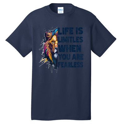 Leo Season Lion Motivational Inspirational Tall T-Shirt