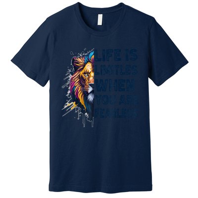 Leo Season Lion Motivational Inspirational Premium T-Shirt