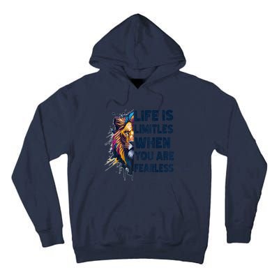 Leo Season Lion Motivational Inspirational Tall Hoodie