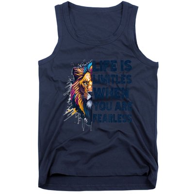 Leo Season Lion Motivational Inspirational Tank Top