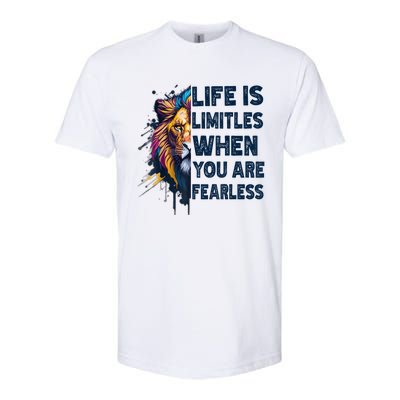 Leo Season Lion Motivational Inspirational Softstyle CVC T-Shirt