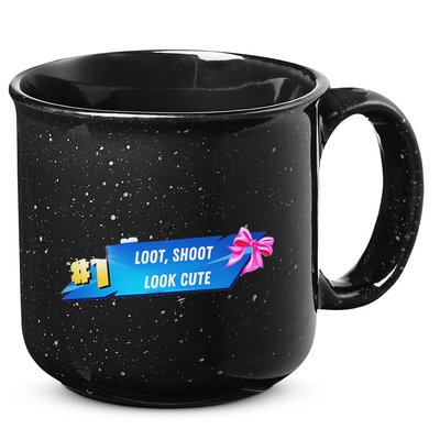 Loot Shoot Look Cute Gamer Girl Egirl Funny Cute Comfy Sassy 15oz Campfire Ceramic Mug