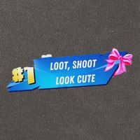 Loot Shoot Look Cute Gamer Girl Egirl Funny Cute Comfy Sassy Cotton Canvas Backpack