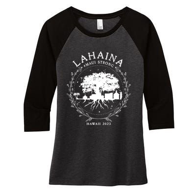 Lahaina Strong Women's Tri-Blend 3/4-Sleeve Raglan Shirt