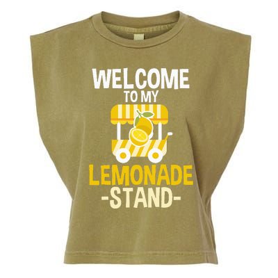 Lemonade Stand Lemon Citrus Beverage Juice Summer Drink Garment-Dyed Women's Muscle Tee