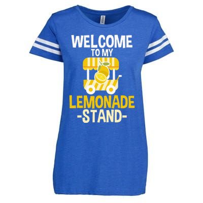 Lemonade Stand Lemon Citrus Beverage Juice Summer Drink Enza Ladies Jersey Football T-Shirt