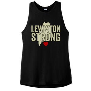 Lewiston Strong Ladies PosiCharge Tri-Blend Wicking Tank