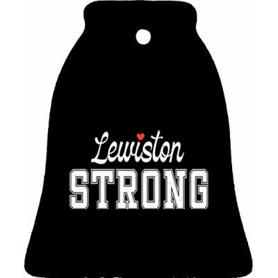 Lewiston Strong Ceramic Bell Ornament