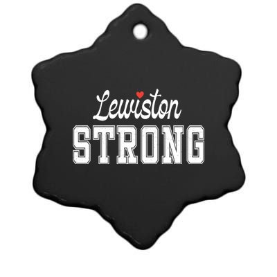 Lewiston Strong Ceramic Star Ornament