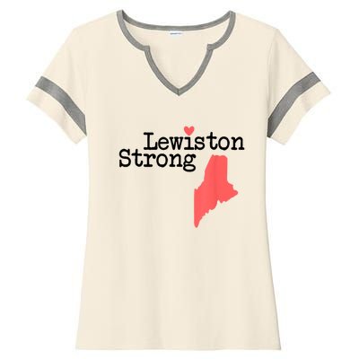 Lewiston Strong Ladies Halftime Notch Neck Tee