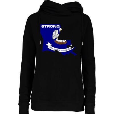 Louisiana Strong Womens Funnel Neck Pullover Hood