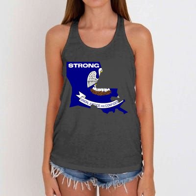 Louisiana Strong Women's Knotted Racerback Tank