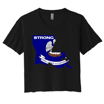 Louisiana Strong Women's Crop Top Tee