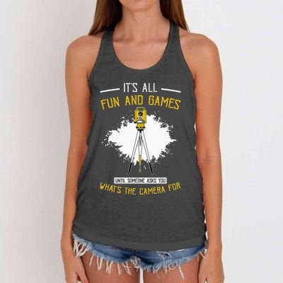 Land Surveying Land Surveyor Women's Knotted Racerback Tank