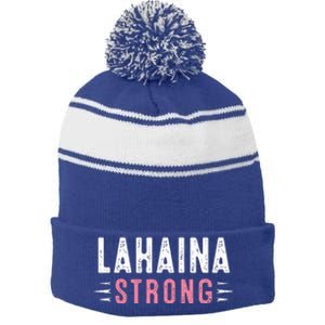 Lahaina Strong Stripe Pom Pom Beanie