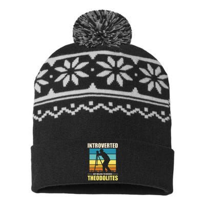 Land Surveying Land Surveyor USA-Made Snowflake Beanie