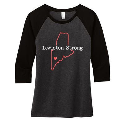 Lewiston Strong Women's Tri-Blend 3/4-Sleeve Raglan Shirt