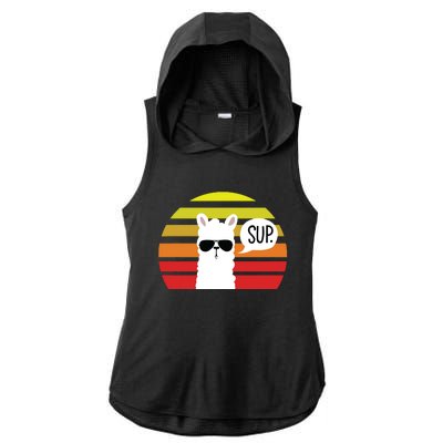 Llama SUP Ladies PosiCharge Tri-Blend Wicking Draft Hoodie Tank