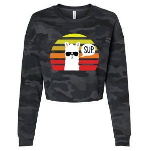 Llama SUP Cropped Pullover Crew