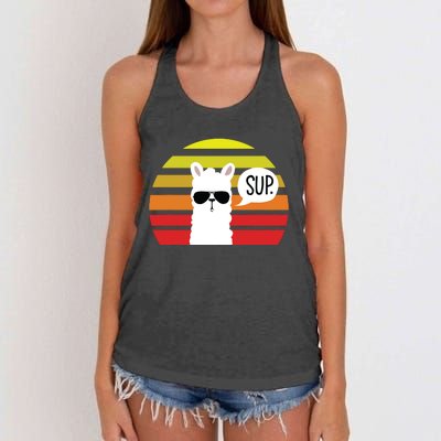 Llama SUP Women's Knotted Racerback Tank