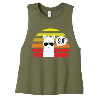 Llama SUP Women's Racerback Cropped Tank