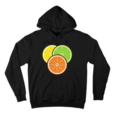 Lemon Slice Lime Orange Citrus Vegan Summer Fruit Hoodie