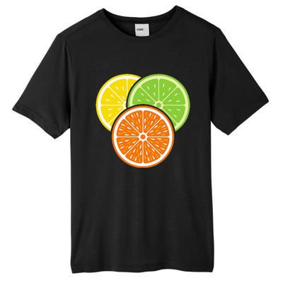 Lemon Slice Lime Orange Citrus Vegan Summer Fruit Tall Fusion ChromaSoft Performance T-Shirt