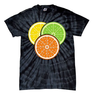 Lemon Slice Lime Orange Citrus Vegan Summer Fruit Tie-Dye T-Shirt