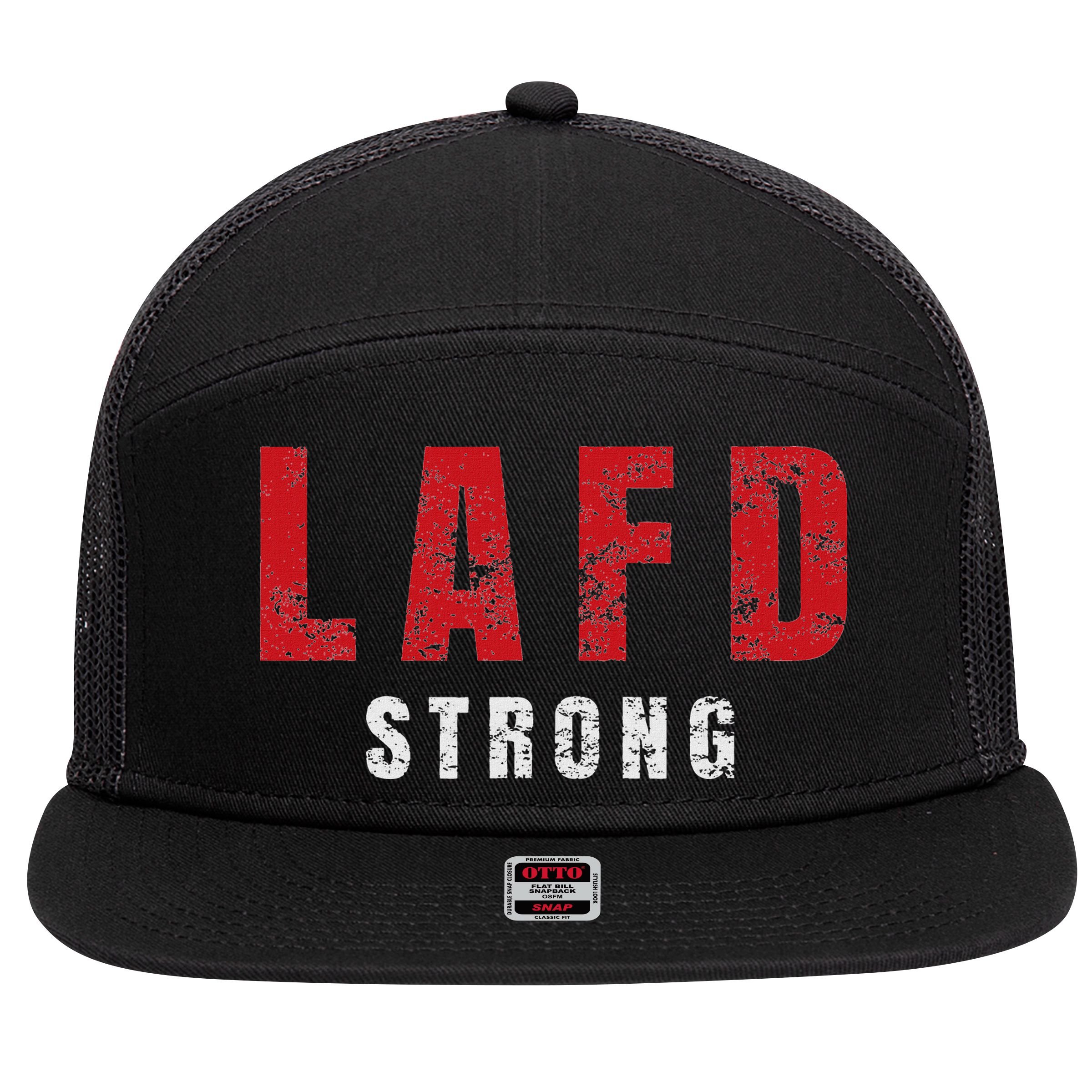 Lafd Strong 7 Panel Mesh Trucker Snapback Hat