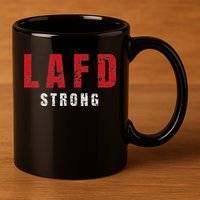 Lafd Strong 11oz C Handle Ceramic Mug