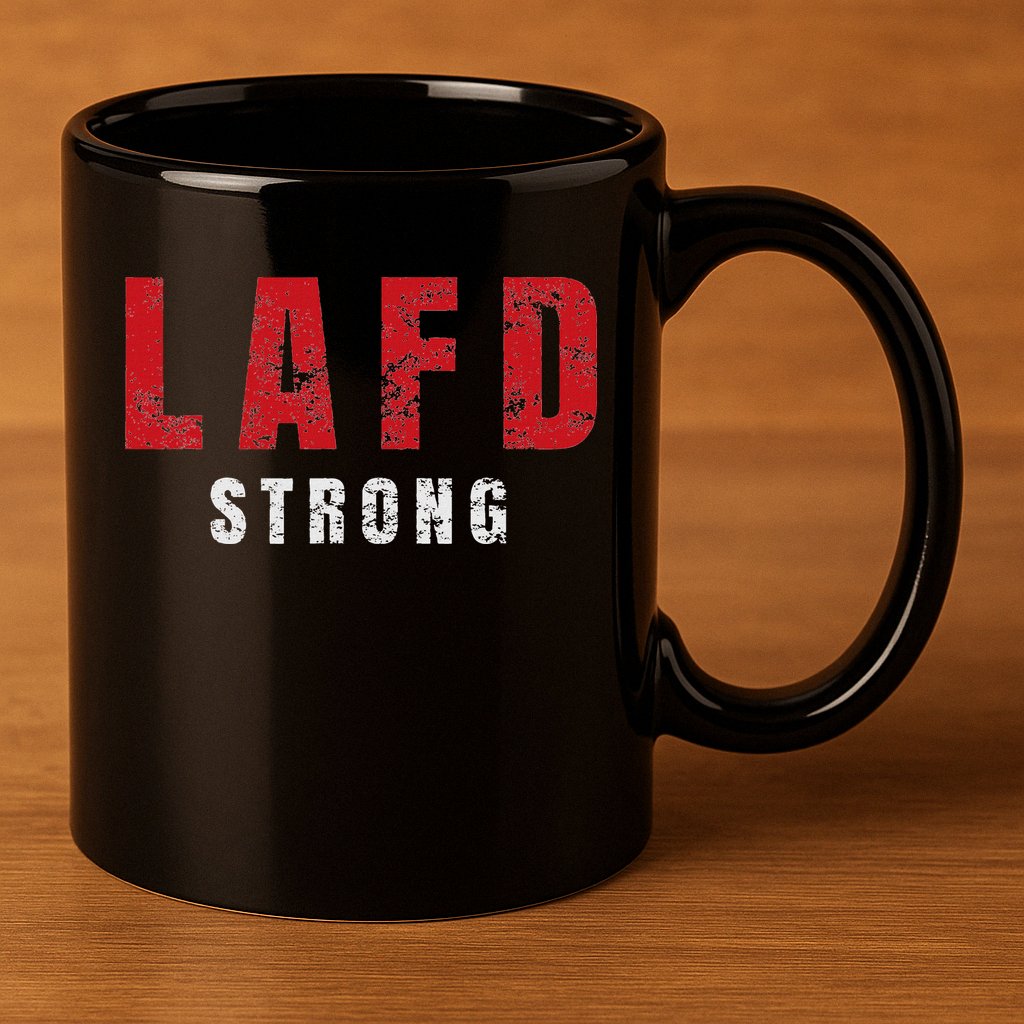 Lafd Strong 11oz C Handle Ceramic Mug