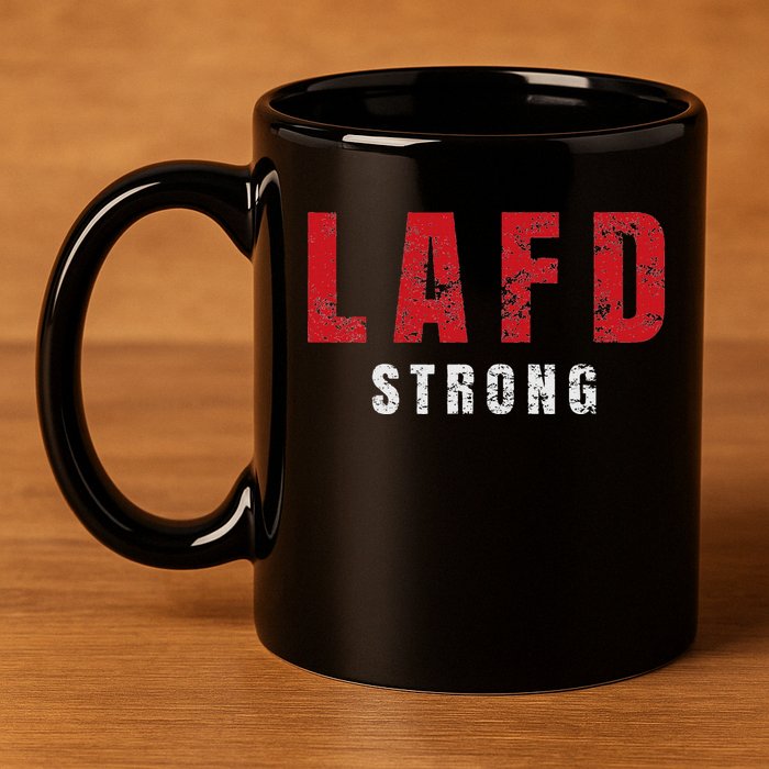 Lafd Strong 11oz C Handle Ceramic Mug