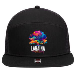 Lahaina Strong Maui Hawaii Old Banyan Tree 7 Panel Mesh Trucker Snapback Hat