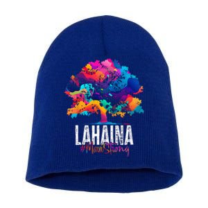 Lahaina Strong Maui Hawaii Old Banyan Tree Short Acrylic Beanie