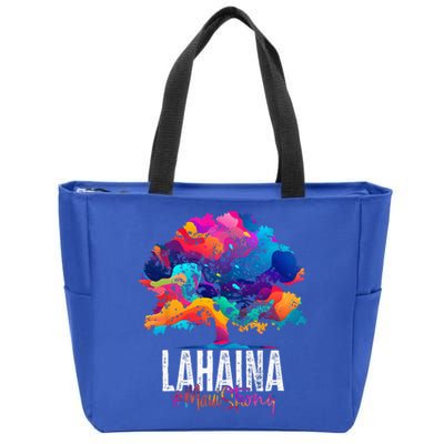 Lahaina Strong Maui Hawaii Old Banyan Tree Zip Tote Bag