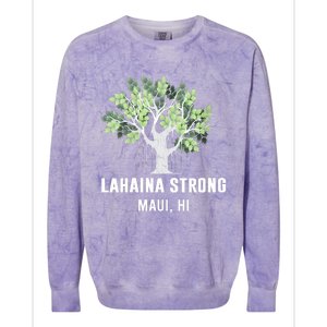 Lahaina Strong Maui Hawaii Old Banyan Tree Colorblast Crewneck Sweatshirt