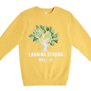 Lahaina Strong Maui Hawaii Old Banyan Tree Premium Crewneck Sweatshirt