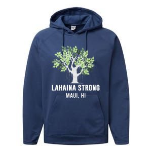 Lahaina Strong Maui Hawaii Old Banyan Tree Performance Fleece Hoodie