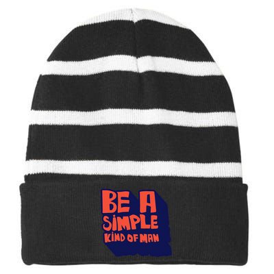 Lyriclyfe Simple Man Striped Beanie with Solid Band