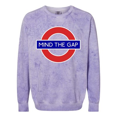 London Souvenir Mind The Gap Underground Tube Colorblast Crewneck Sweatshirt