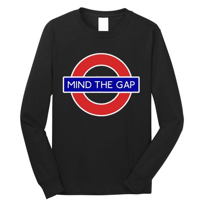 London Souvenir Mind The Gap Underground Tube Long Sleeve Shirt