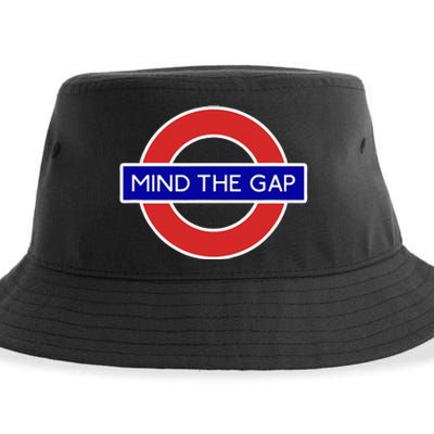 London Souvenir Mind The Gap Underground Tube Sustainable Bucket Hat