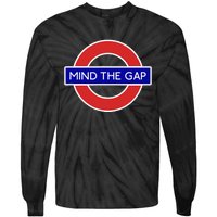 London Souvenir Mind The Gap Underground Tube Tie-Dye Long Sleeve Shirt