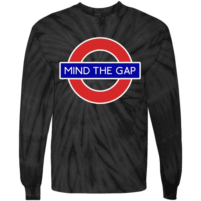 London Souvenir Mind The Gap Underground Tube Tie-Dye Long Sleeve Shirt