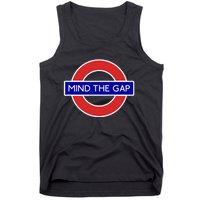 London Souvenir Mind The Gap Underground Tube Tank Top