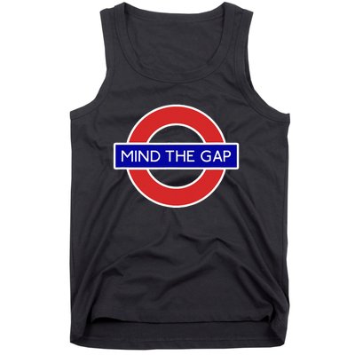 London Souvenir Mind The Gap Underground Tube Tank Top