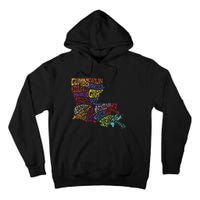 Louisiana State Map Mardi Gras Tall Hoodie