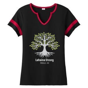 Lahaina Strong Maui Hawaii Old Banyan Tree Ladies Halftime Notch Neck Tee