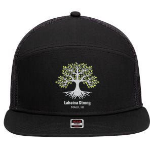 Lahaina Strong Maui Hawaii Old Banyan Tree 7 Panel Mesh Trucker Snapback Hat