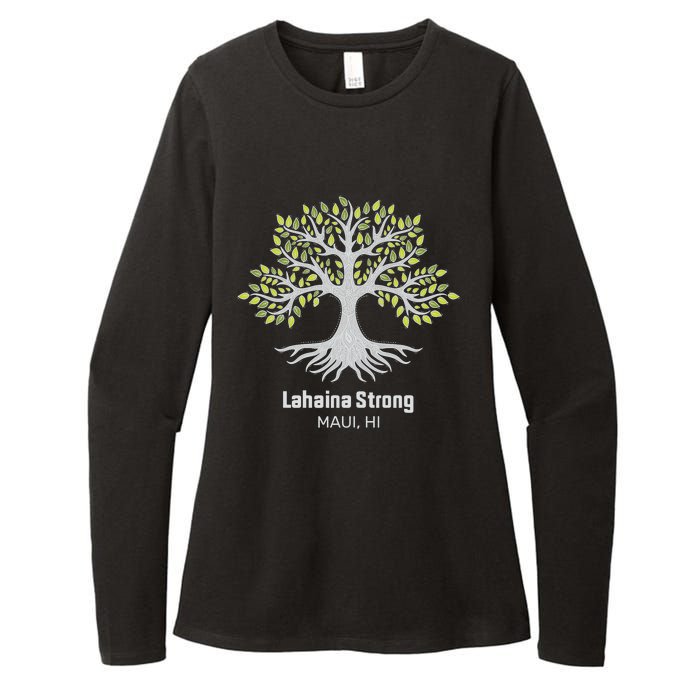 Lahaina Strong Maui Hawaii Old Banyan Tree Womens CVC Long Sleeve Shirt